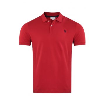 Tricou barbati -  NKIN 197 - culoare rosu - material polo
