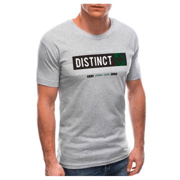 Tricou cu imprimeu  S1768 - Pentru barbati - Bumbac - Gri