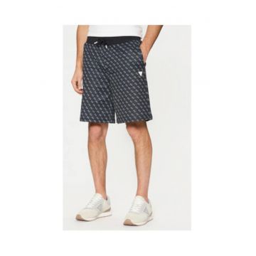 Bermude cu talie ajustabila si imprimeu -