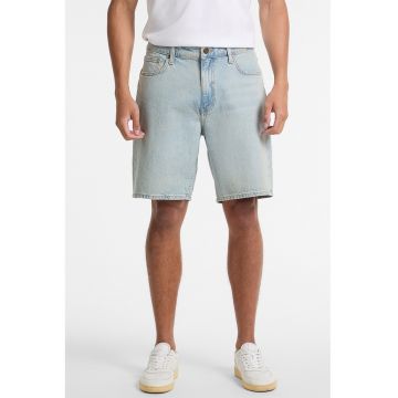 Bermude relaxed fit din denim - Albastru glaciar