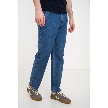 Blugi drepti cu talie medie - Albastru