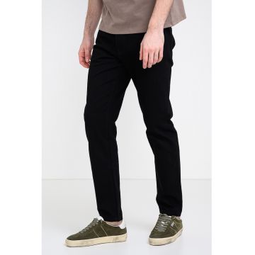Blugi slim fit cu aspect decolorat - Negru