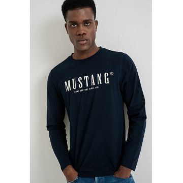 Bluza cu imprimeu logo Asheville - Alb/Albastru ultramarin