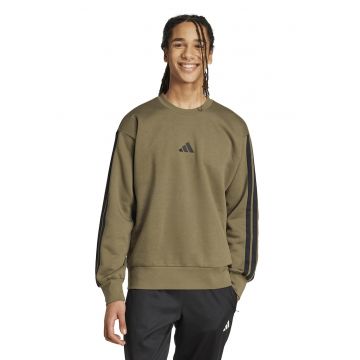 Bluza de trening din amestec de bumbac cu detaliu monograma - Negru/Verde masliniu