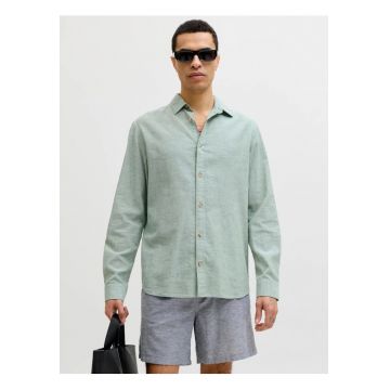 Cămașă bărbați -  regular fit - verde prăfuit - Verde pal