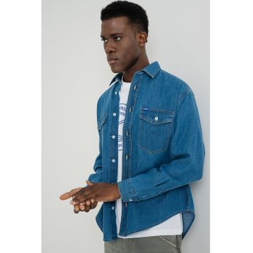 Camasa din denim Ebino - Albastru pastel