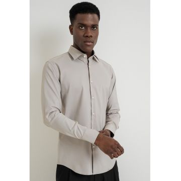 Camasa slim fit Hank - Gri deschis