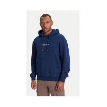 Hanorac din bumbac cu decolteu cu snur si logo