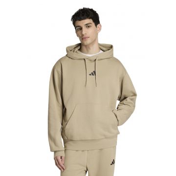 Hanorac regular fit cu buzunar kangaroo Feelcozy - Negru/Bej