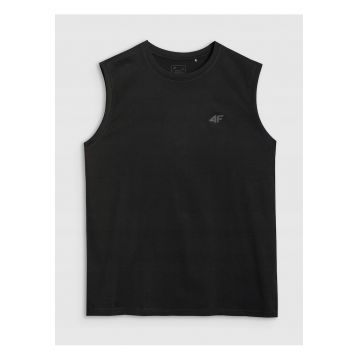 Maiou barbat  negru - bumbac 100% - croiala normala - pentru stil sportiv