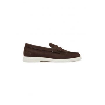 Mocasini barbatesti -  305155085 - piele naturala - maro - Alb/Maro