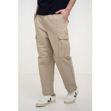 Pantaloni cargo cu croiala dreapta - Bej