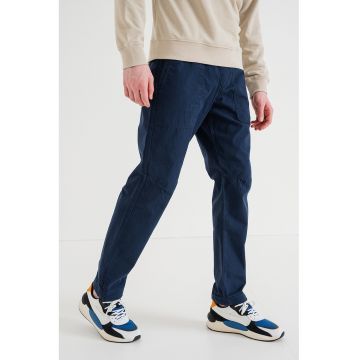 Pantaloni Chino din bumbac organic - Bleumarin