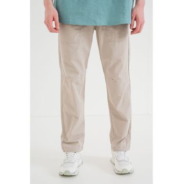 Pantaloni Chino din bumbac organic - Maro camel