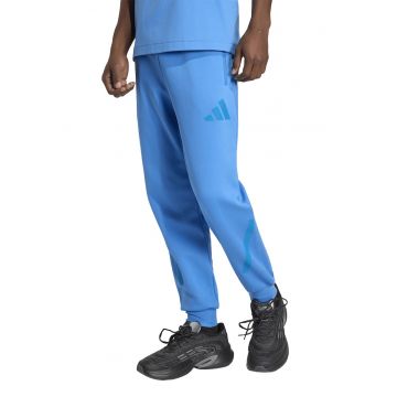 Pantaloni de trening relaxed fit cu snur Z.N.E. - Albastru inchis/Albastru royal