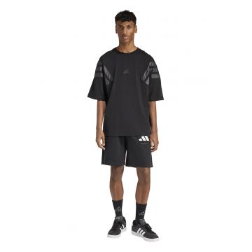 Pantaloni de trening scurti cu logo Future Icons - Alb/Negru