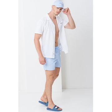 Pantaloni scurti de baie cu talie ajustabila - Albastru azur