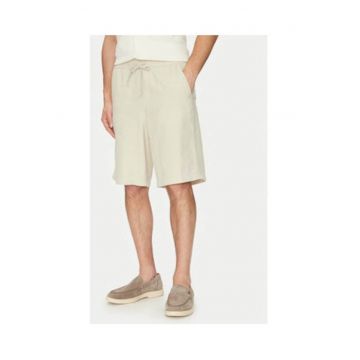 Pantaloni scurti din amestec de in - grej