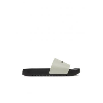 Papuci barbatesti -  bej negru - plastic -