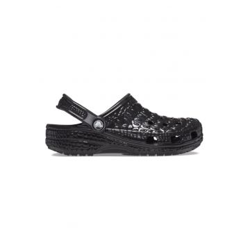 Saboti  Classic Metallic Crocskin Clog 41-42 EU - M8/W10 US Negru - Black