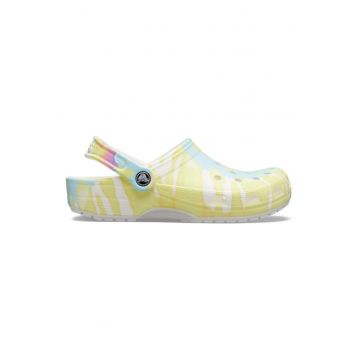 Saboti  Classic Tie-Dye Graphic Clog - US Alb - White/Multi - Alb