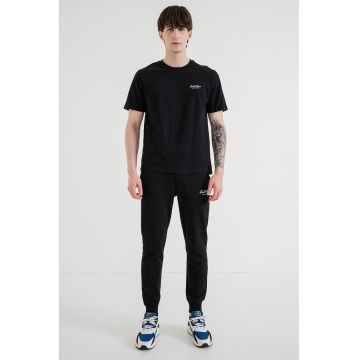 Set de tricou din bumbac organic si pantaloni de trening - Negru