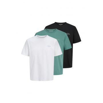 Set de tricouri din bumbac organic - 3 piese - Multicolor