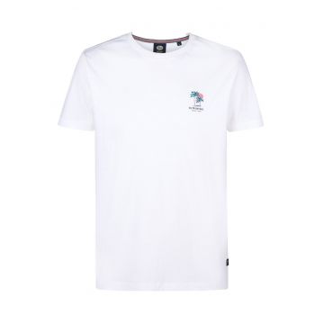 Tricou barbat - alb -  bumbac