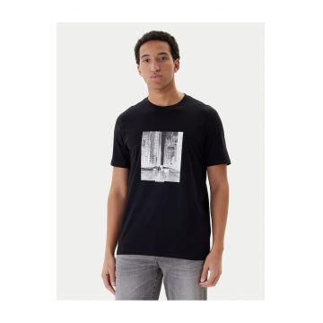 Tricou barbat  negru - bumbac - imprimeu