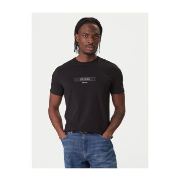 Tricou barbat -  negru - bumbac