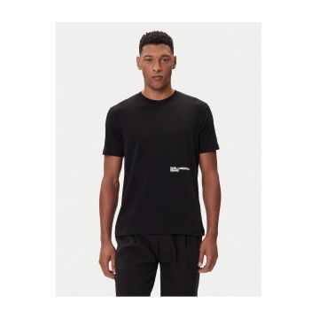Tricou barbati  negru - bumbac