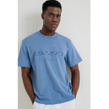 Tricou cu imprimeu logo - Albastru prafuit