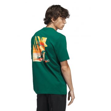 Tricou cu imprimeu logo - Verde/Portocaliu