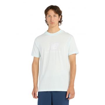 Tricou de bumbac cu decolteu la baza gatului