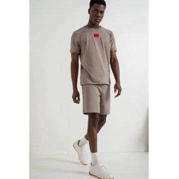 Tricou de bumbac Diragolino - Maro taupe