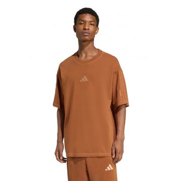 Tricou lejer de bumbac ALL SZN - Maro scortisoara
