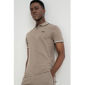 Tricou polo slim fit Paul - Kaki