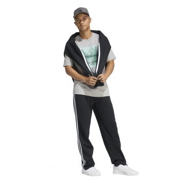 Tricou regular fit cu imprimeu grafic - Gri deschis/Verde deschis