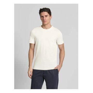 Tricou regular fit din bumbac - Crem