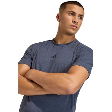 Tricou slim fit pentru fitness D4T - Bleumarin