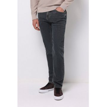 Blugi drepti cu 5 buzunare - Albastru prafuit