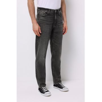 Blugi lejeri conici din amestec de lyocell - Negru stins