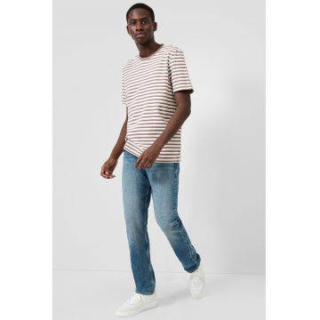 Blugi slim fit cu aspect decolorat - Albastru lavanda