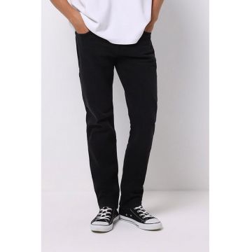 Blugi uni cu talie medie - Negru