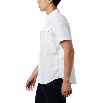 Camasa regular fit cu model uni - Alb