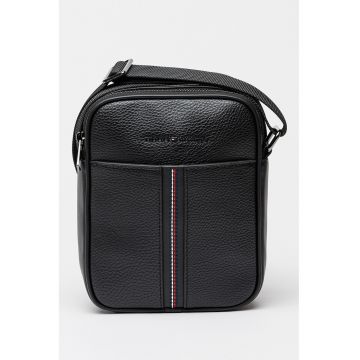 Geanta crossbody de piele ecologica Central - Negru
