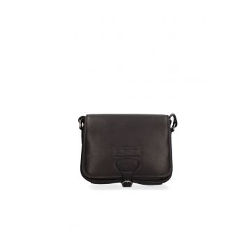Geanta crossbody de piele - Negru