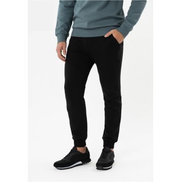 Pantaloni de trening conici - cu buzunare si fermoar -  N-Baso - negru - Negru