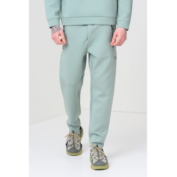 Pantaloni de trening din amestec de modal cu buzunare cu fermoar Porsche - Verde sparanghel