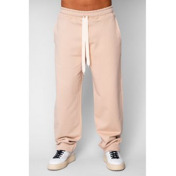 Pantaloni lung drept din 100% Bumbac Beige 20587 - Bej